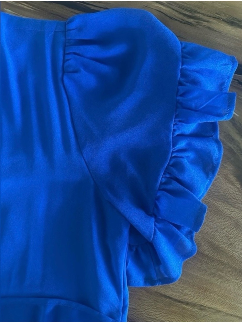 Sam Edelman Royal Blue Chiffon 
Ruffle Sleeve Tiered Dress | Size: XS - Picture 4 of 12